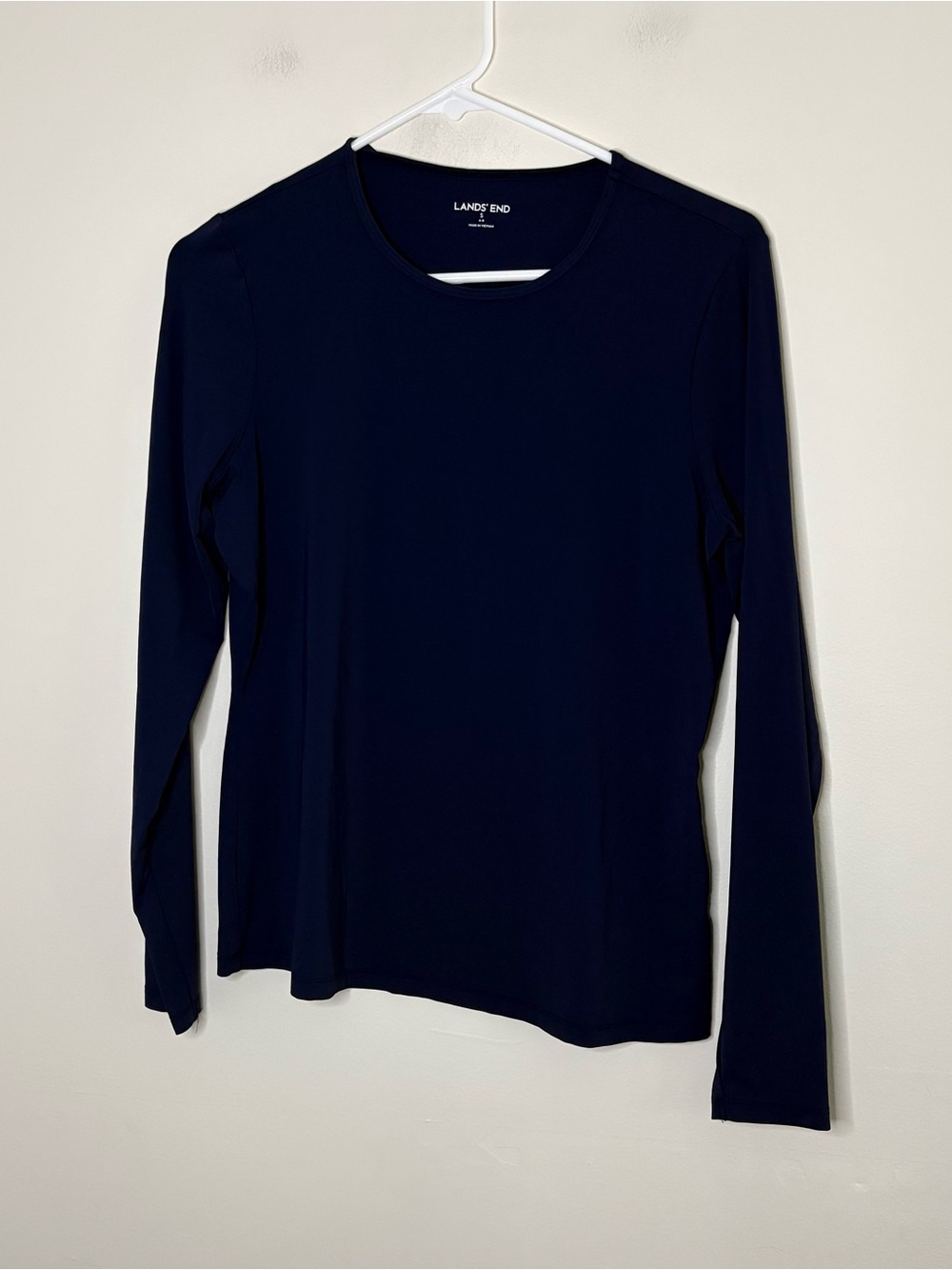 Lands End Women’s Small Navy Blue Long Sleeve Top Coastal